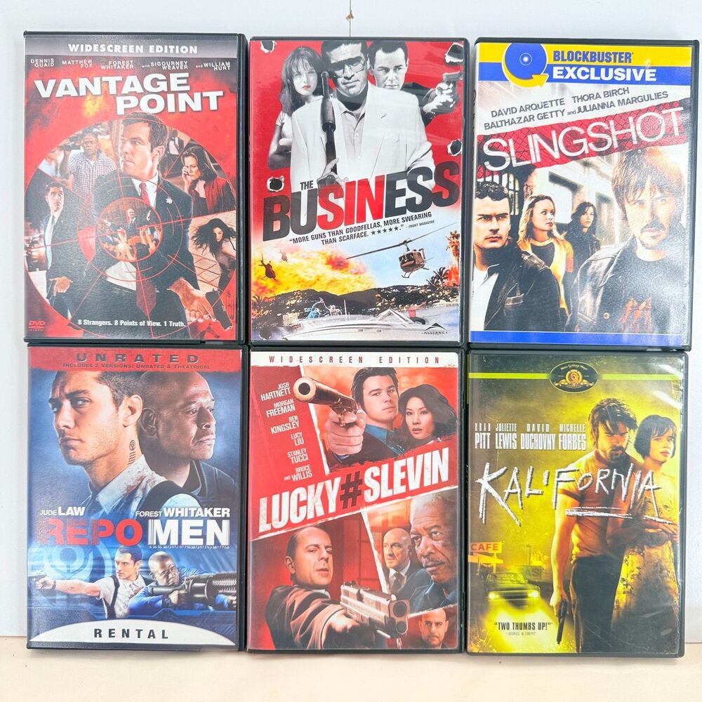 Action Thriller Lot of 6 DVD Lucky Slevin Vantage Point